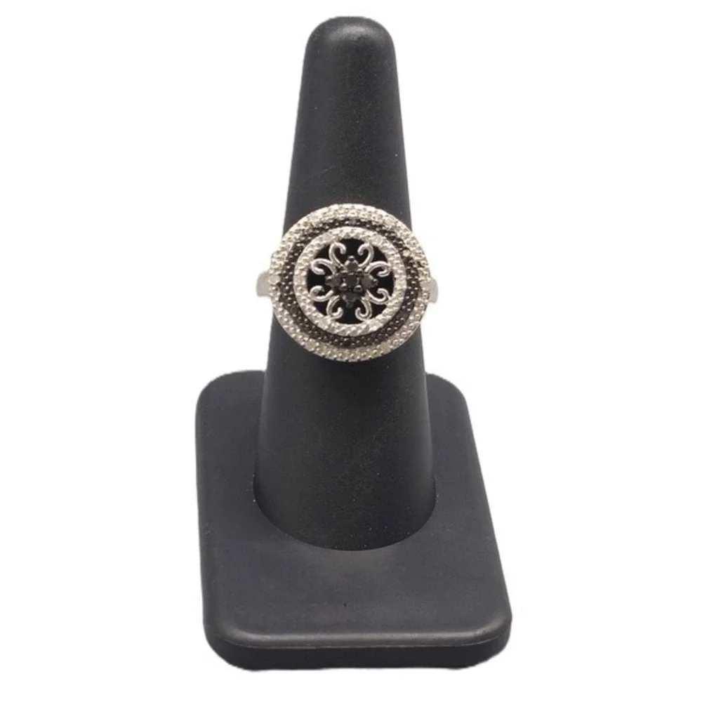 .925 SILVER DIAMOND 0.25CTW RING SIZE 7 6.1G (GNH022699)